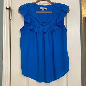 LOFT size M, sleeveless top. Gorgeous blue!